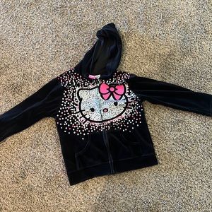 Sequin hello kitty zip up jacket